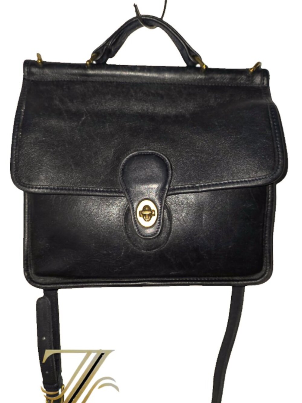 VTG Coach Willis 9927 Crossbody Bag Purse Top Handle Brass Hardware Messenger